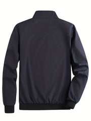 Men's Lightweight Stand Collar Zipper Jacket