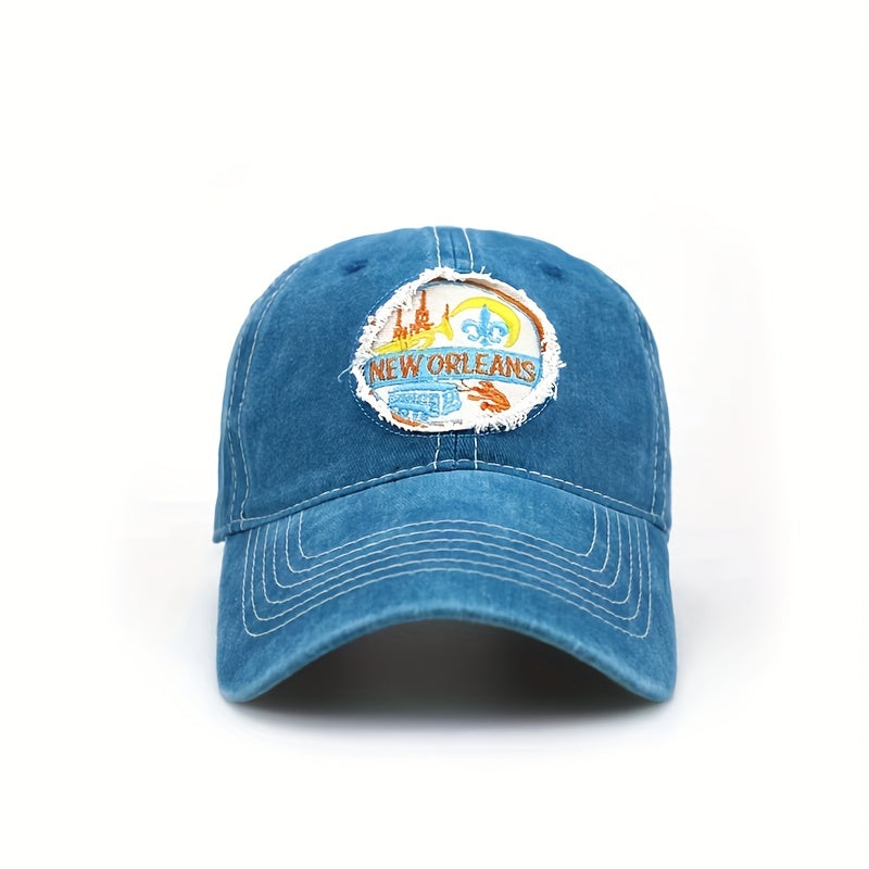 Embroidery Baseball Cap Cartoon Washed Distressed Dad Hat