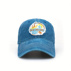 Embroidery Baseball Cap Cartoon Washed Distressed Dad Hat