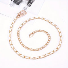 Chain Belt For Women Metal Waist Chain Faux Leather Belt