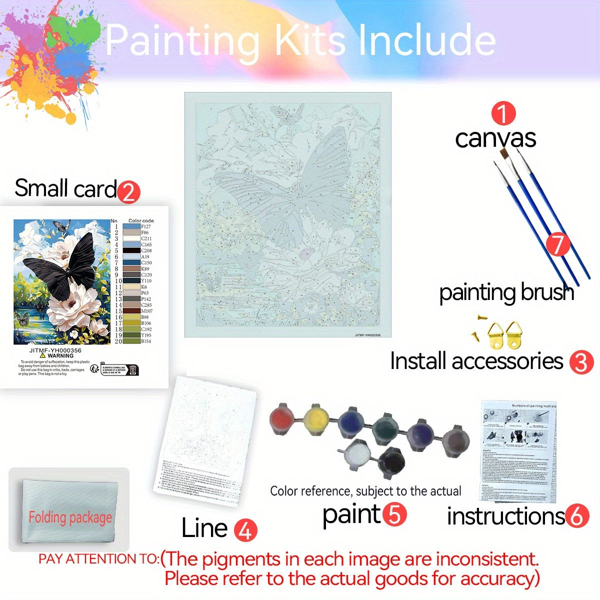 DIY Butterfly & Floral Canvas Painting Kit for Beginners