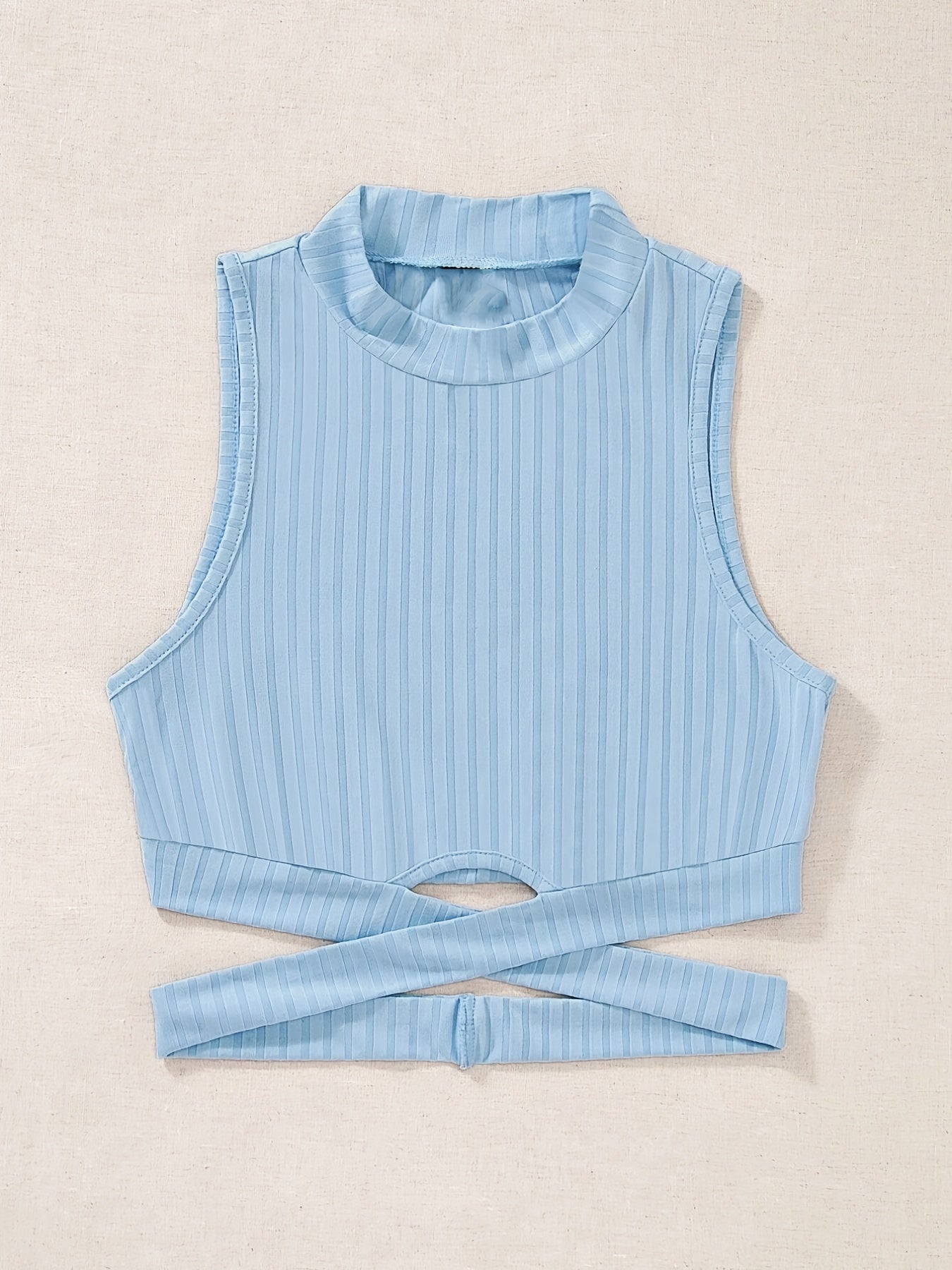 Sleeveless Mock Neck Top Sexy Casual Summer Spring Women's Clothing