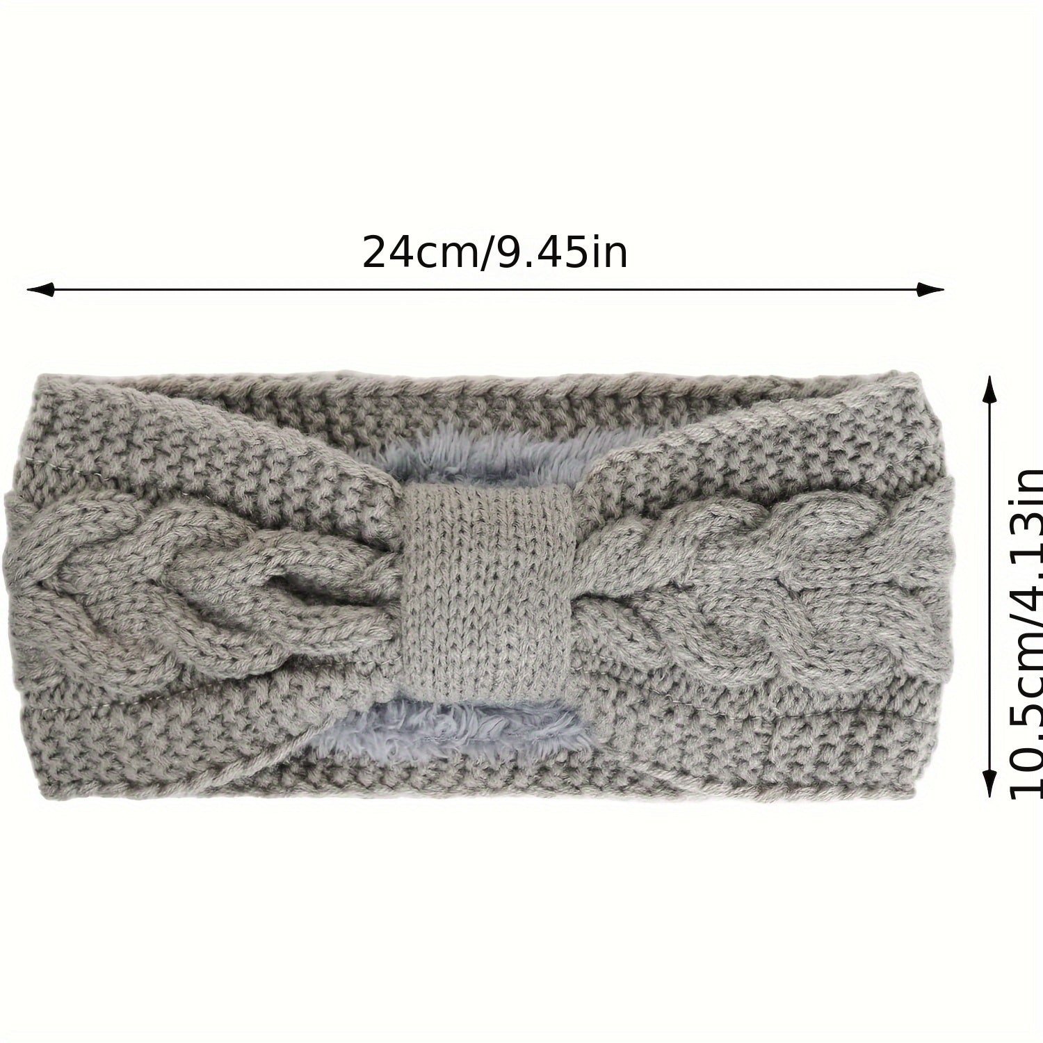 Women's Winter Plush Earmuffs Headband Soft Stretch Polyester Warm Hair Wrap