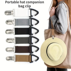 Solid Fabric Hat Clip Outdoor Travel Straw Hat Accessory