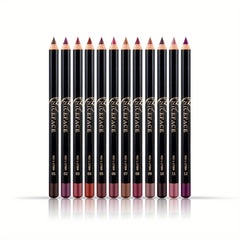 12 Colors Matte Lip Liner Pencil Set Waterproof Long Lasting Velvet Lip Liners