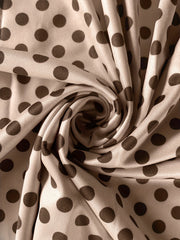  Polka Dot V-Neck Dress With Belt
