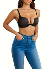 Solid Scoop Bra Push Up Women's Lingerie