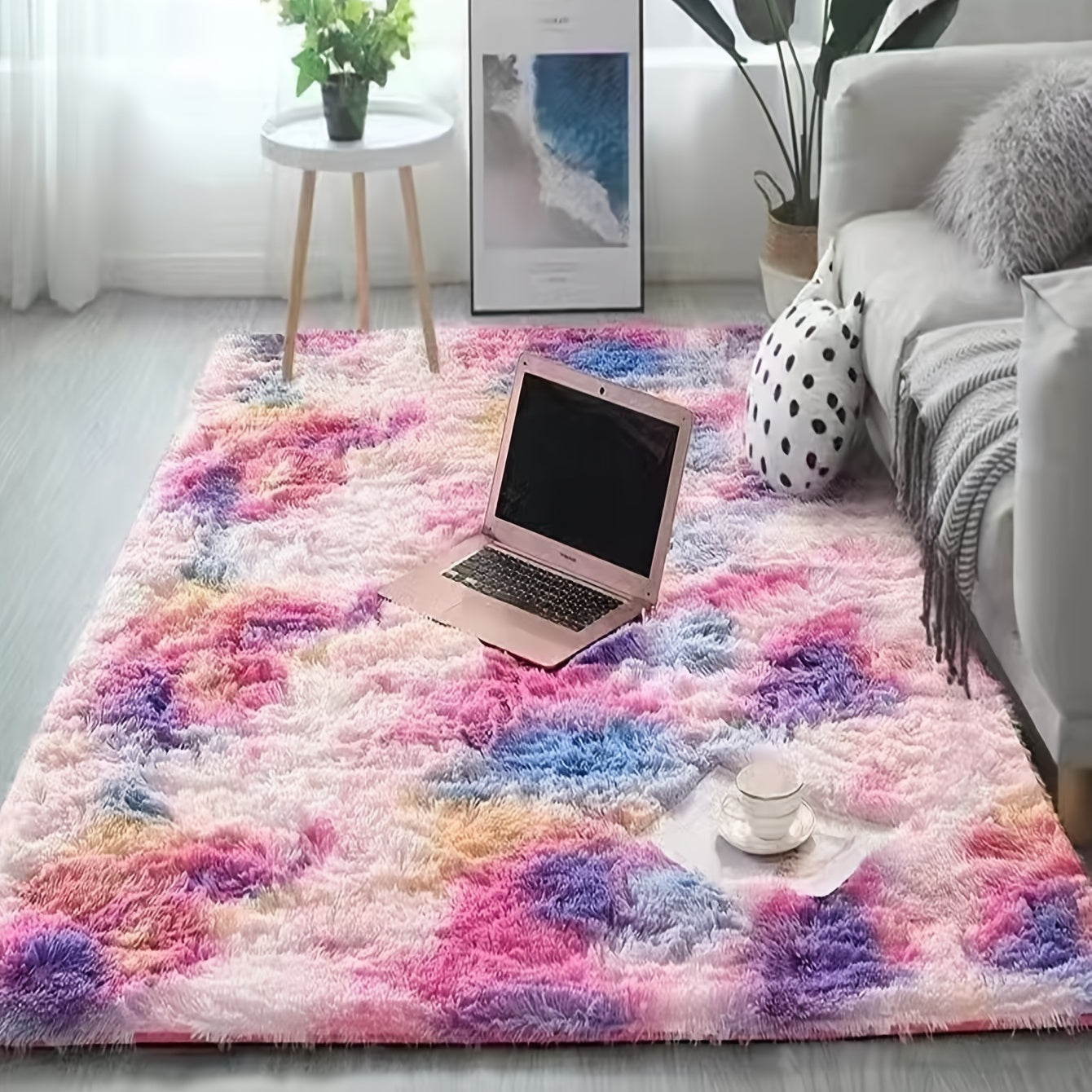 Soft Fluffy Shag Area Rugs For Living Room Shaggy Floor Carpet