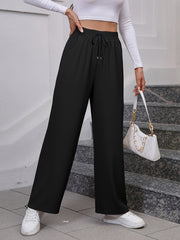 Solid Sports Sweatpants Jogging Pants Drawstring Elastic Waist