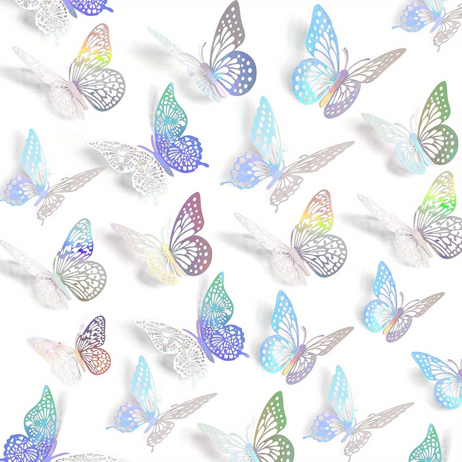 48pcs 3D Butterfly Wall Decor for Birthday Party Cake Decorations