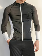 Men's Quick Drying Wetsuit Set Long Sleeve Jacket & Shorts