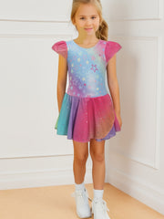 Girls Sequin Ruffle Ballet Leotard Dance Suit
