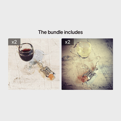 Funny Wine Glass & Bottle Opener Earrings - Holiday Gift