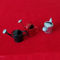 Dollhouse Watering Can Garden Tools Iron Metal Sprinkling Kettle