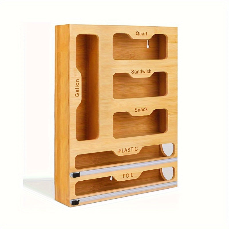 1pc Bamboo Storage Box 6 in 1 Kitchen Drawer Organizer