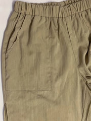 Women's Plus Solid Elastic High Rise Harem Pants With Pockets