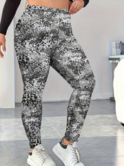  Splash Painting Print High Rise Skinny Trousers