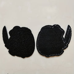 Cartoon Fat Frog Hook Loop Patch Funny Animal Sew On Embroidered Applique