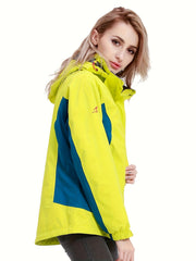 Women's Waterproof Ski Jacket Hooded Hardshell Winter Coat