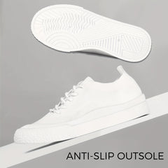 Women's Breathable Knit Sneakers Low Top Lace Up Shoes