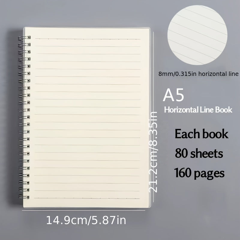 Matte Thickened Coil Notebook Horizontal Grid Blank Notebook