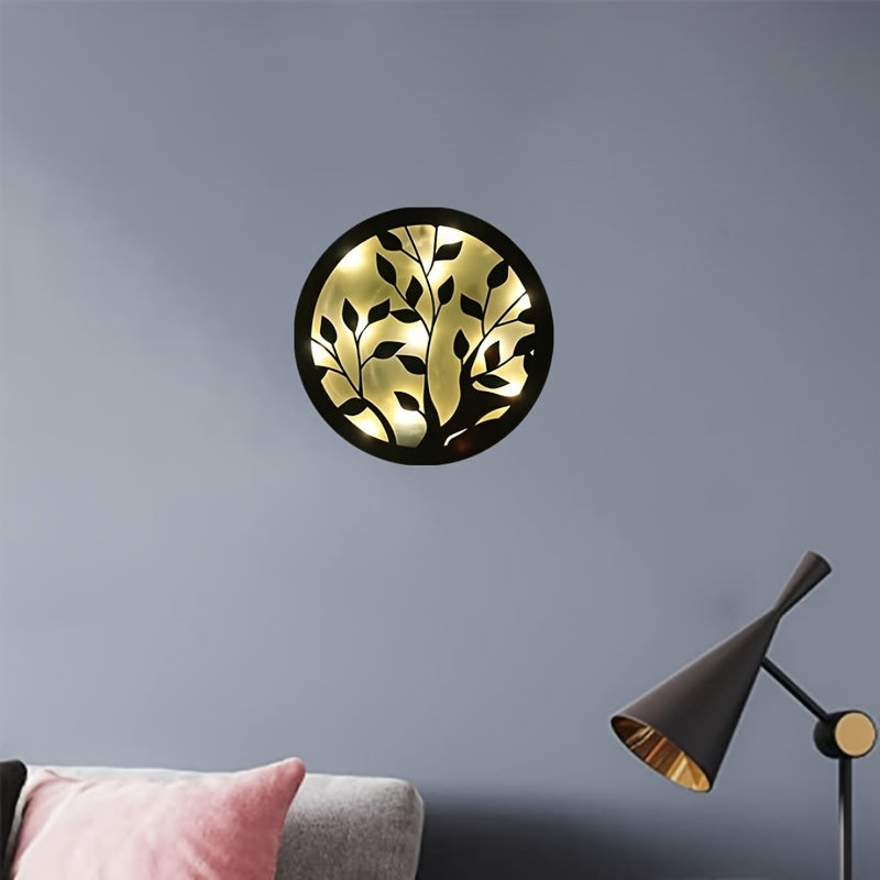 Creative Fairy Tale LED Lamp Retro Wooden Hanging Plate Home Decoration