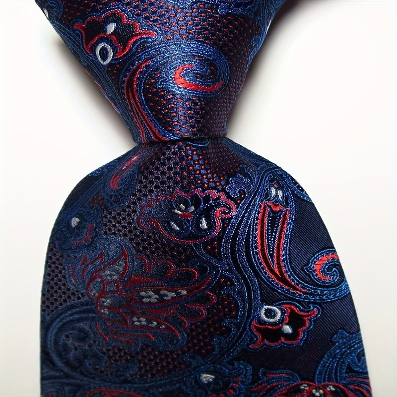 Men's Paisley Necktie Classic Golden Tie Business Wedding