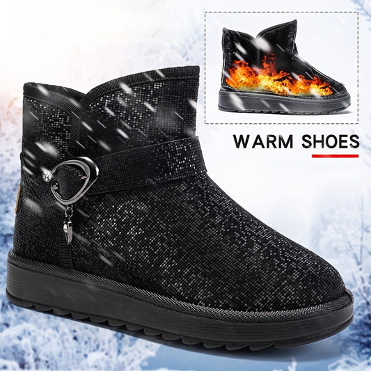 Women's Platform Snow Boots Plush Lined Casual & Warm Short Boots