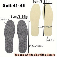 Thermal Wool Insoles Thicken Warm Soft Pads