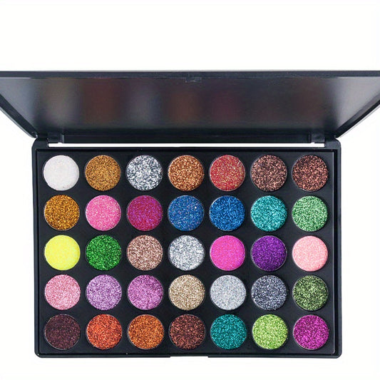 35 Eyeshadow Palette & 8 Makeup Brushes Set for Halloween, Easter, Cosplay