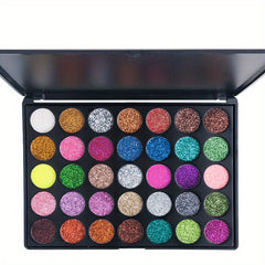 35 Eyeshadow Palette & 8 Makeup Brushes Set for Halloween, Easter, Cosplay