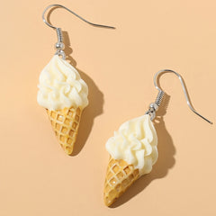 Ice Cream Resin Drop Dangle Earrings Food Accessories For Women