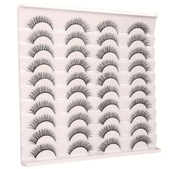 20 Pairs Natural Look Cat Eye Lashes 3D Light Volume Fluffy Eyelash Extension
