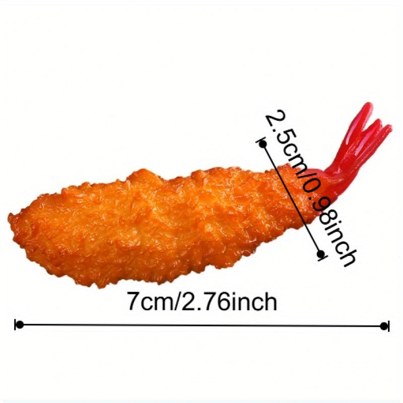 2pcs Realistic Japanese Tempura Shrimp Decor for Sushi Restaurant