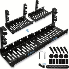 Carbon Steel Under Desk Storage Basket Adjustable Shelf