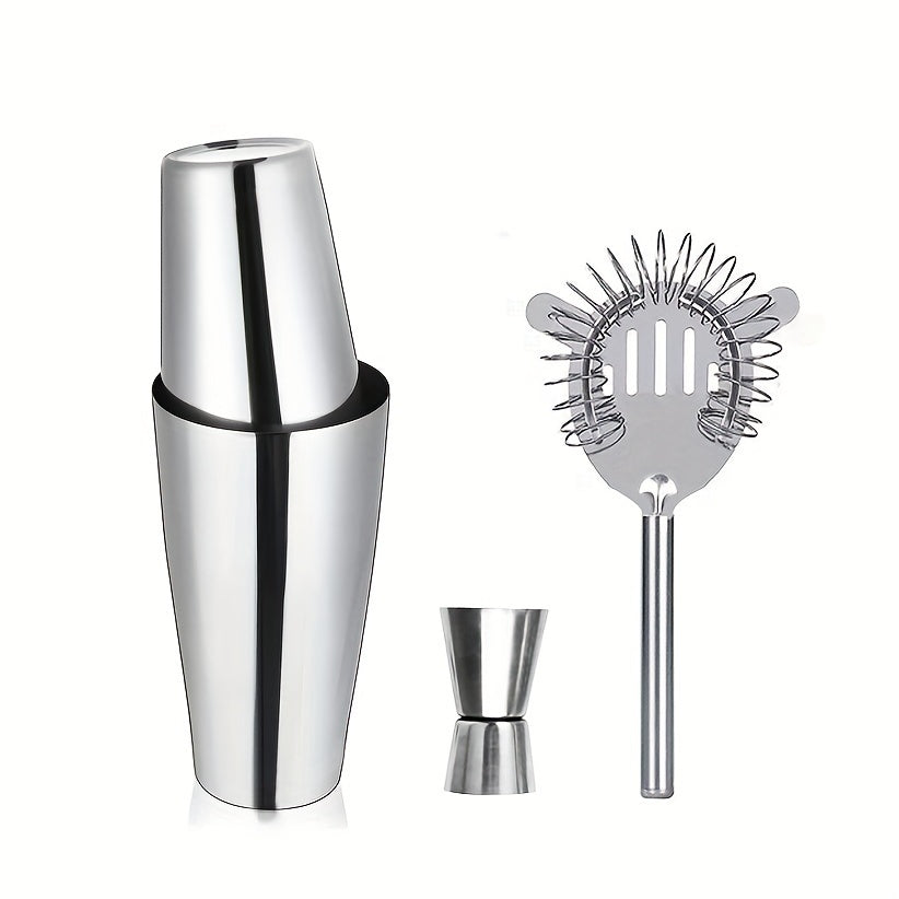 Boston Bartender Set Stainless Steel Cocktail Bar Accessories