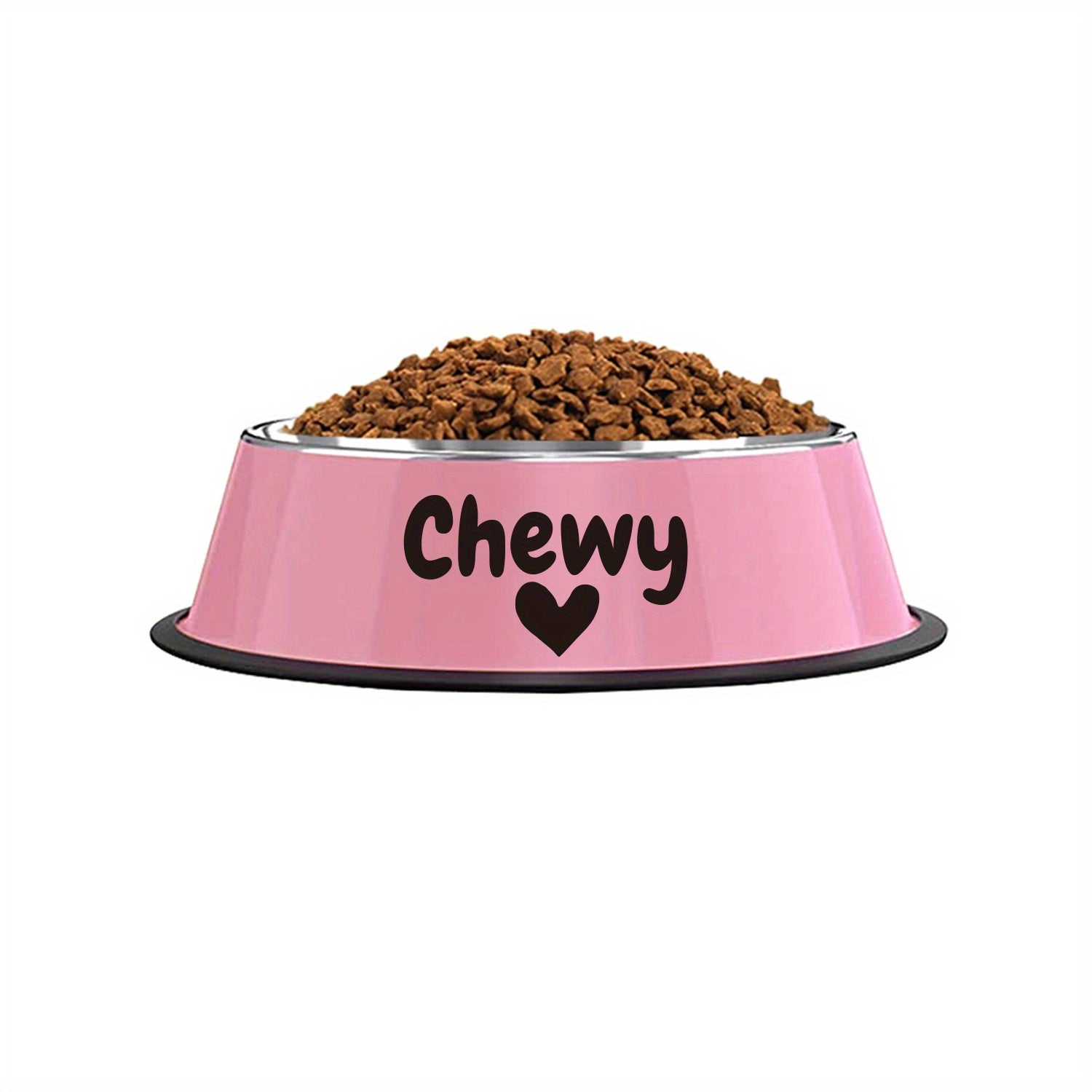 Personalized Stainless Steel Pet Bowls with Non-Slip Base
