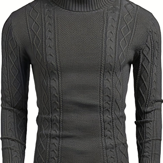 Men's Turtleneck Sweater High Stretch Thermal Top
