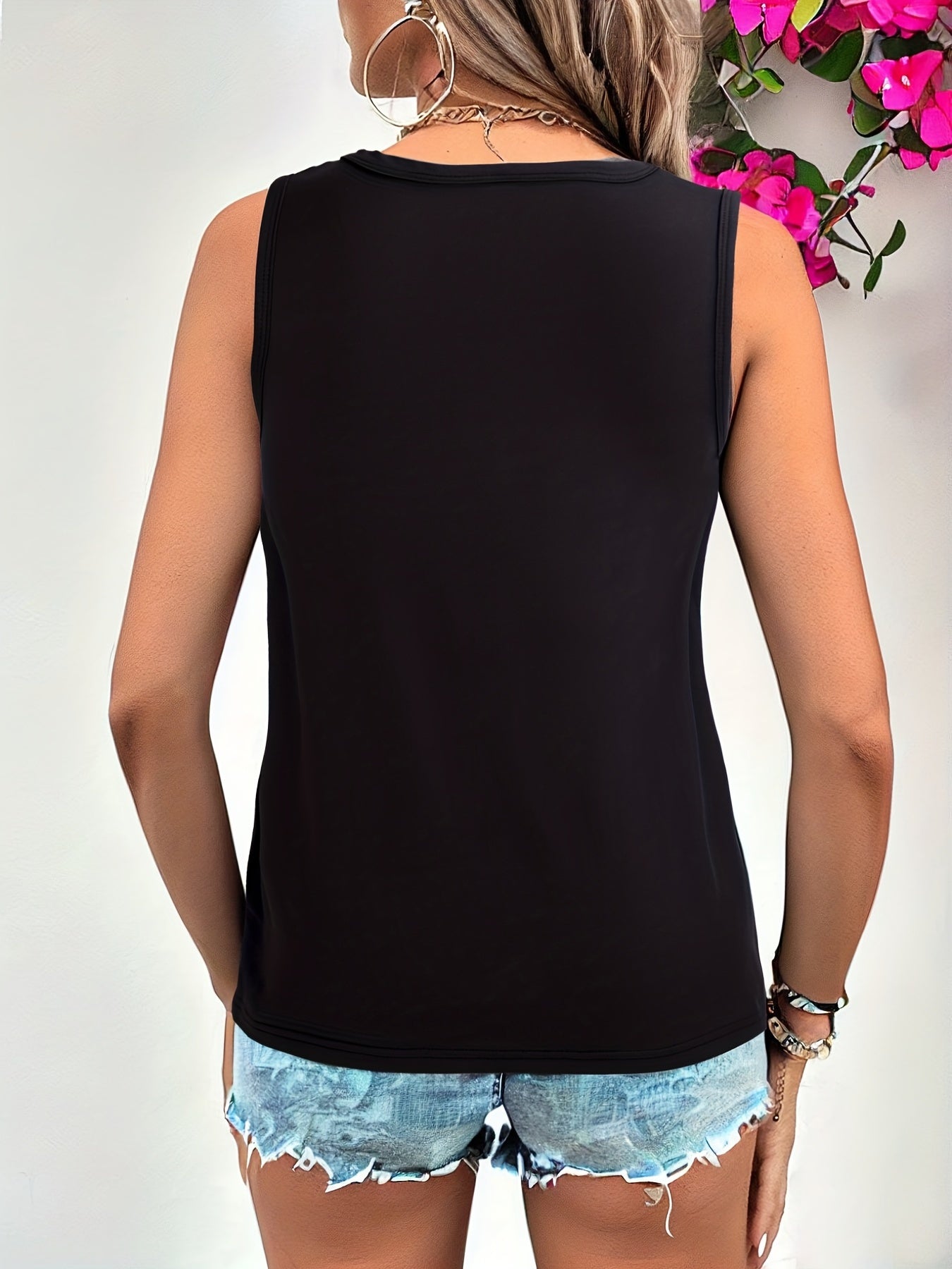 Butterfly Print Tank Top Women's Sleeveless Top