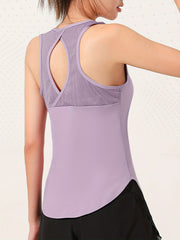 Women's Hollow Sports Tank Top - Sleeveless Running Top