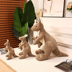 Kangaroo Family Plush Toy Mommy and Mini Kangaroo Stuffed Animals Halloween Gift