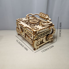 3D Wooden Puzzle Jewelry Box DIY Creative Development Thinking Gift
