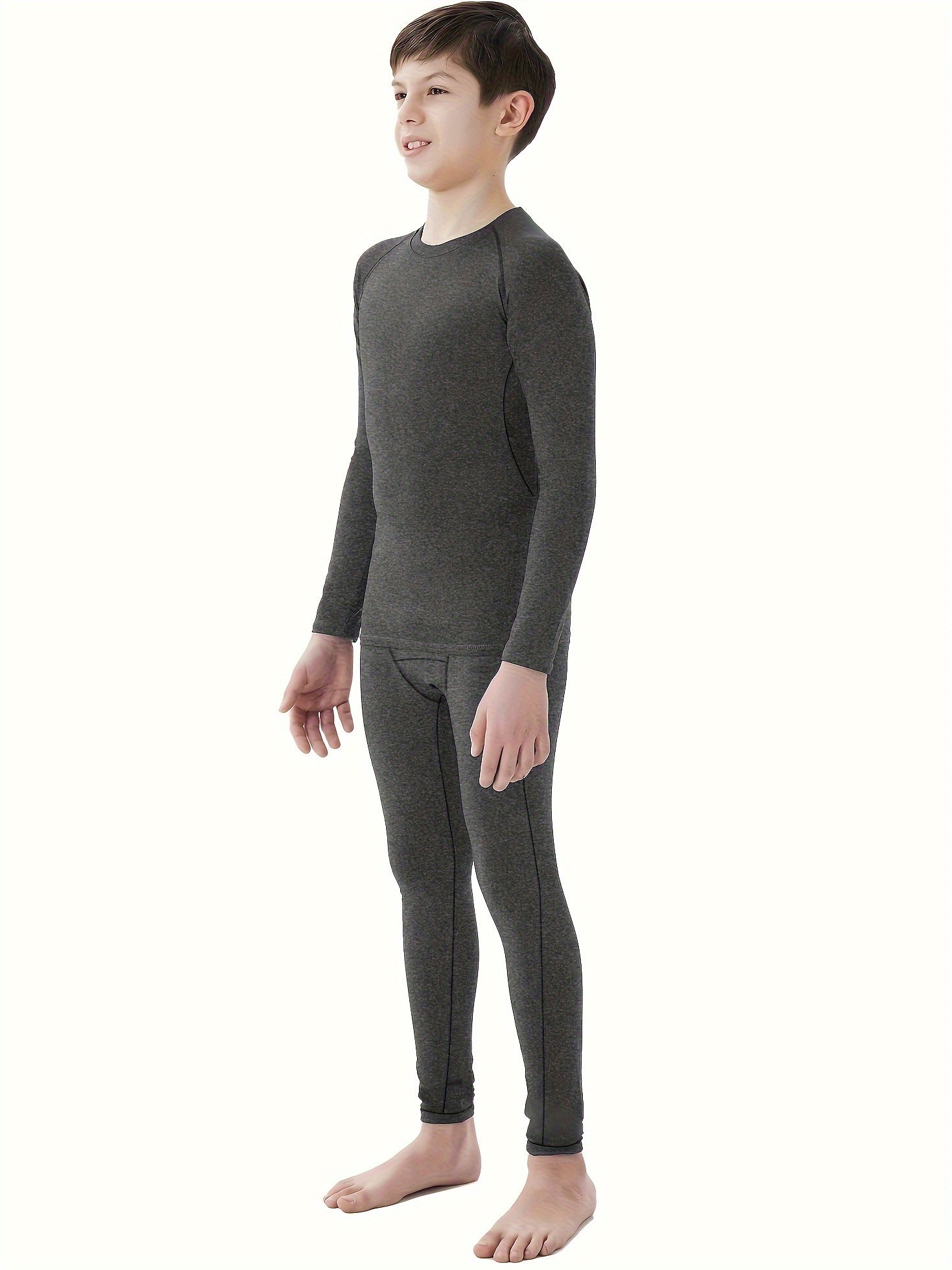 HOPLYNN Youth Thermal Tight Long Sleeve Fleece Shirt Base Layer