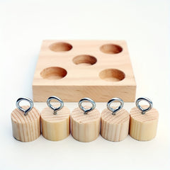 Wooden Block Puzzle Toys for Parrot Training and Biting