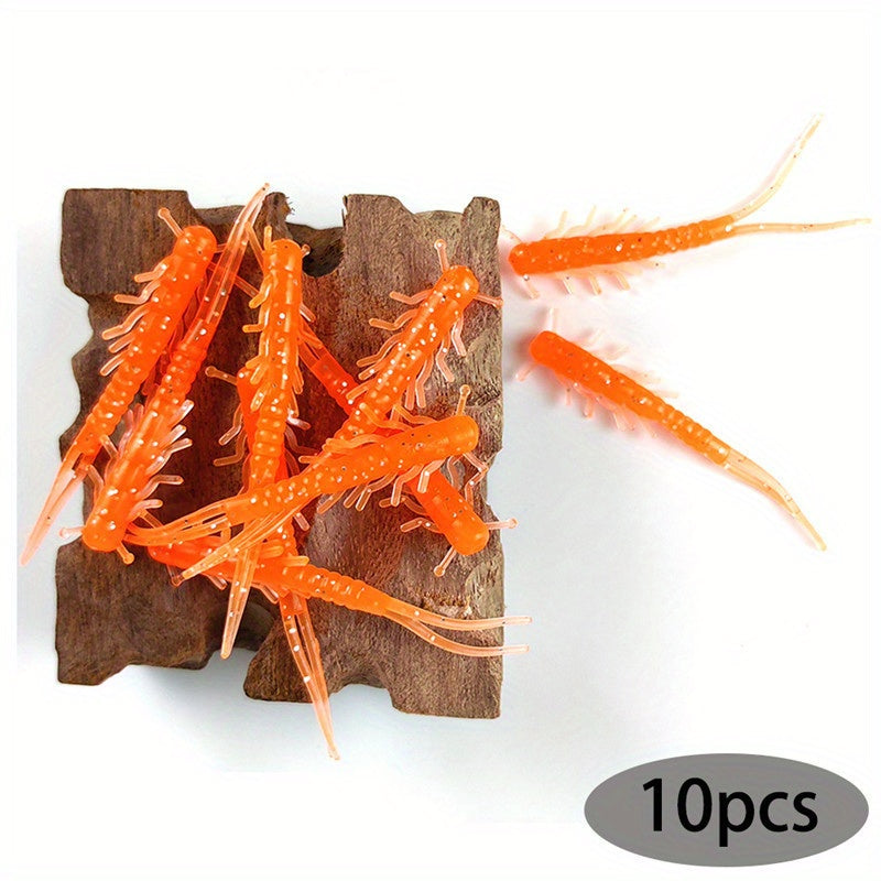 10pcs Worm Fishing Lures for Freshwater & Saltwater Fishing