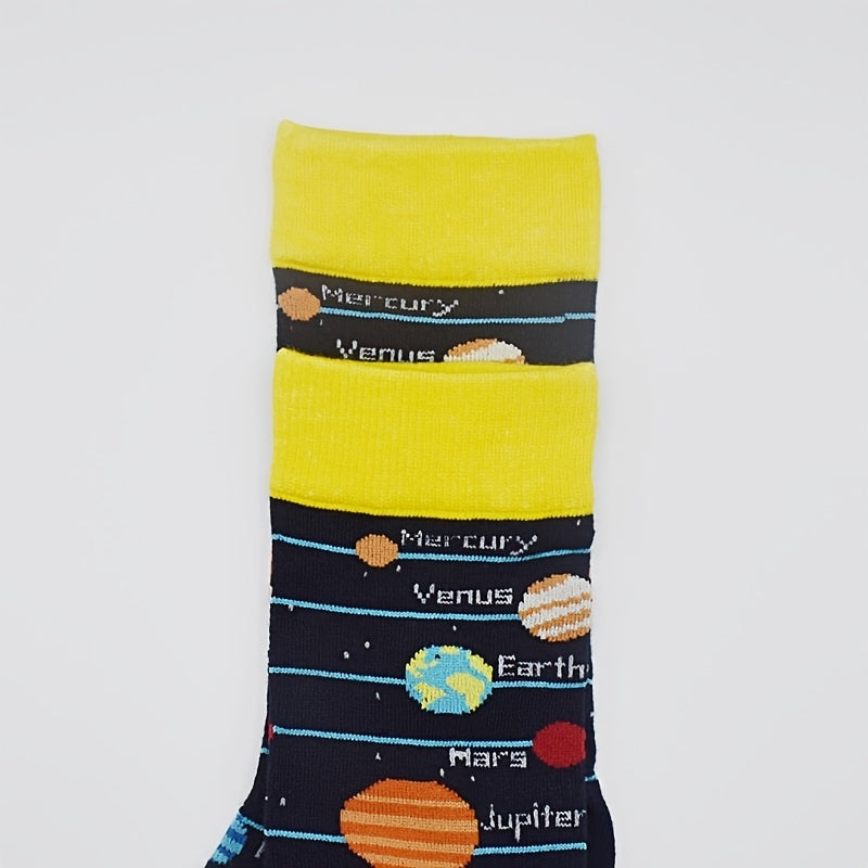 Planetary Style Classic Crew Socks for Women