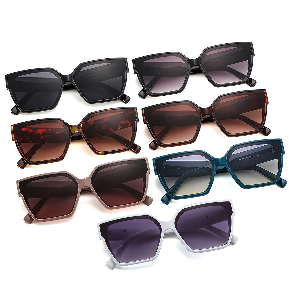 Vintage Oversized Square Sunglasses Women Sun Protection Lenses