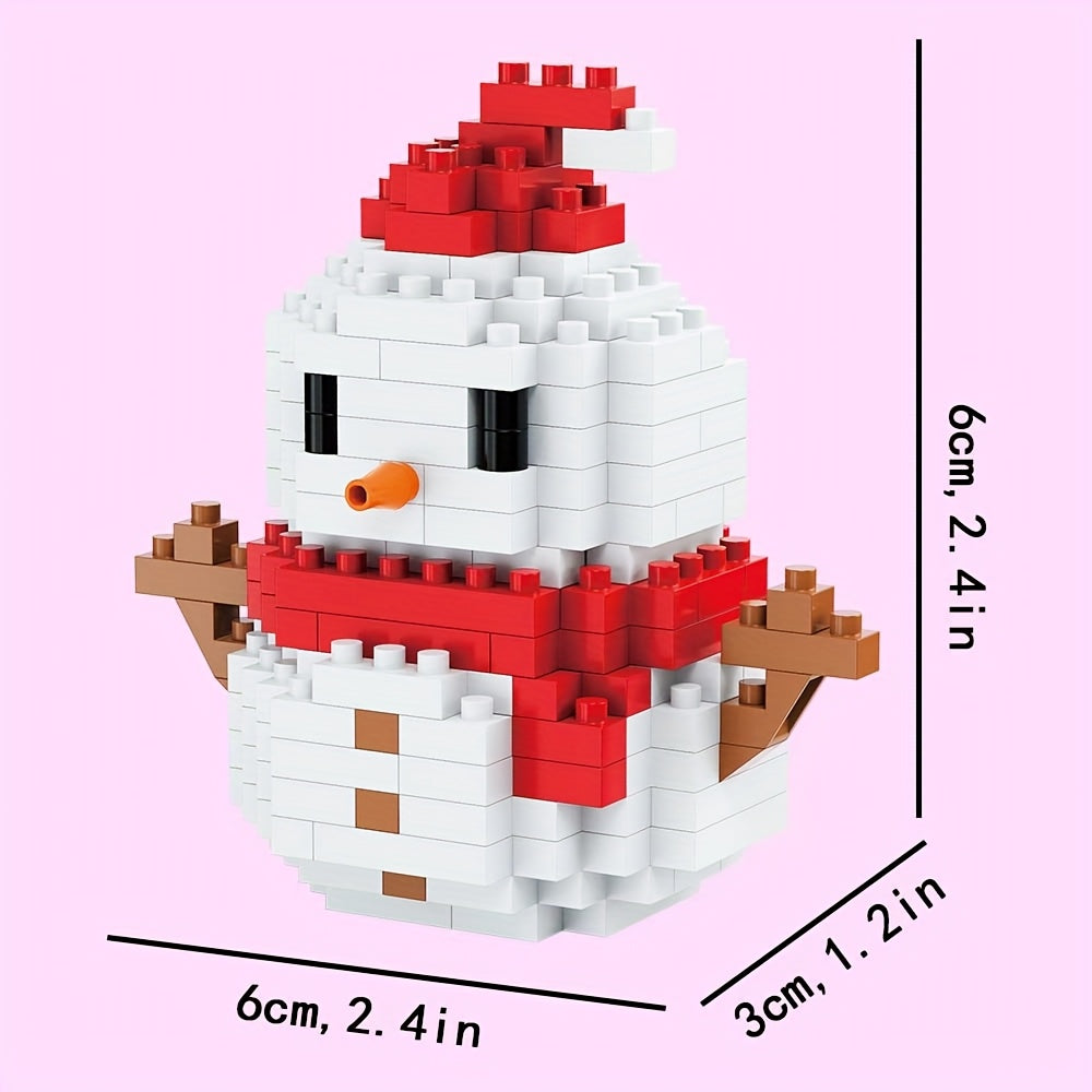 Christmas Building Blocks Toy Set with Santa, Elf, Snowmen & More