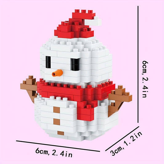 Christmas Building Blocks Toy Set with Santa, Elf, Snowmen & More