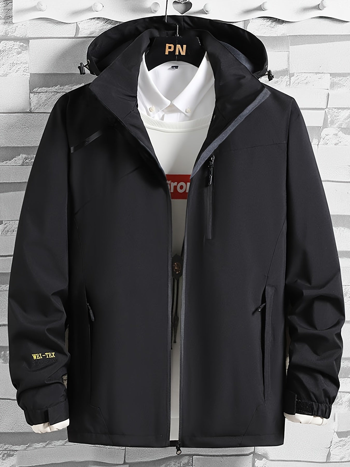 Men's Casual Hooded Lightweight Windbreaker Jacket Coat for Spring
